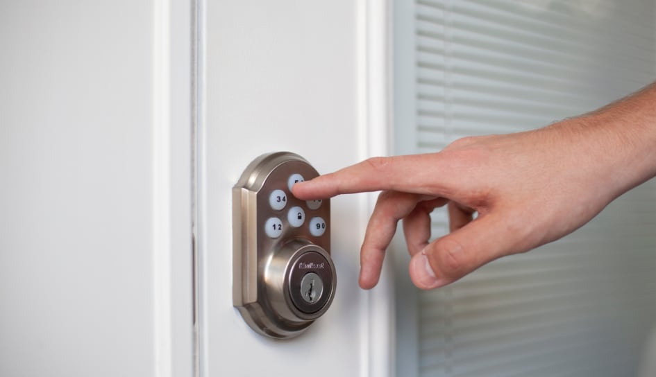 ADT smartlock on a Asheville home